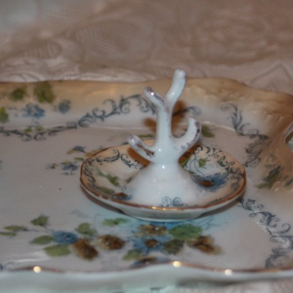 German Dresser Tray Set Vanity Tray Powder Ring Ho - Picture 3 of 5